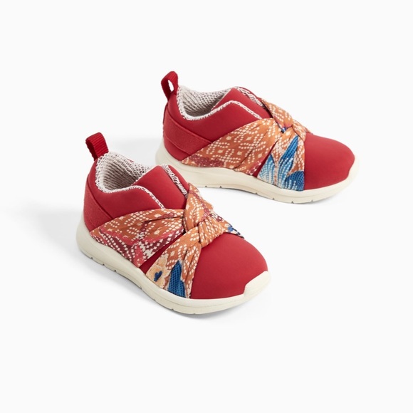 Zara Other - Zara red sneakers with knots baby girl 22 / 6